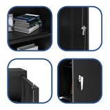 Metal Storage Cabinet Metal Cabinet with 4 Doors and Lock for Home