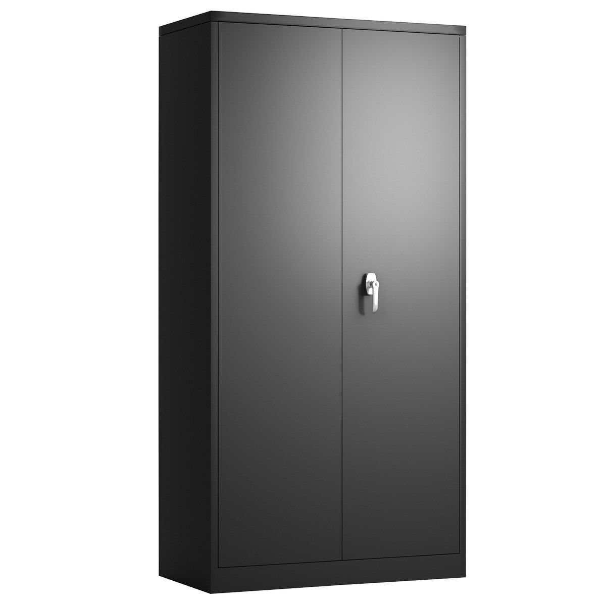 Metal Storage Cabinet with Durable Black Steel Design
