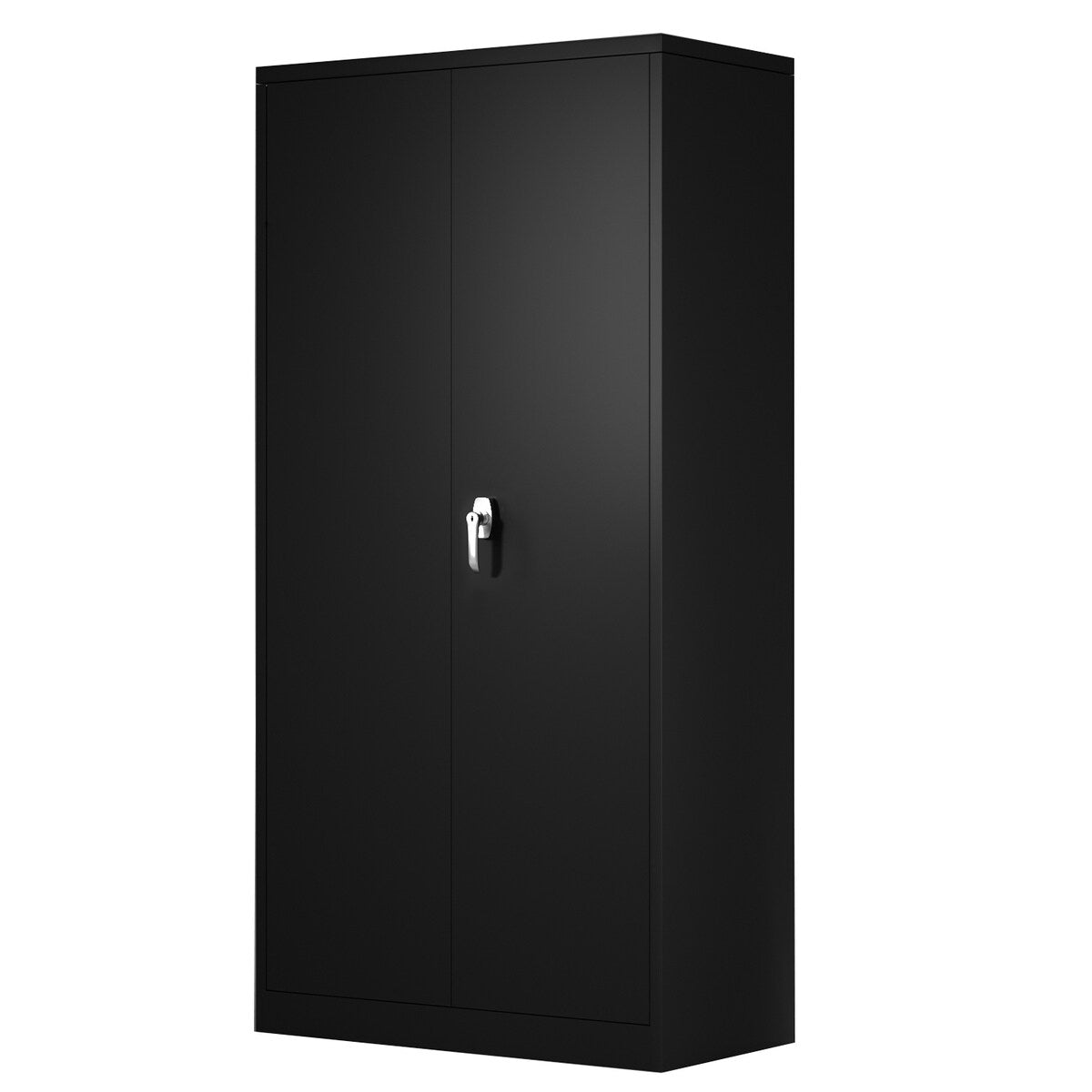 Metal Storage Cabinet with Durable Black Steel Design