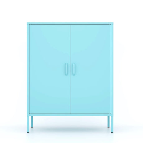 Metal Storage Locker Cabinet, Adjustable Shelves Free Standing Sideboard Steel Cabinets for Office,Home