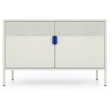 Metal Storage Locker Cabinet, Adjustable Shelves Free Standing Ventilated Sideboard Steel Cabinets