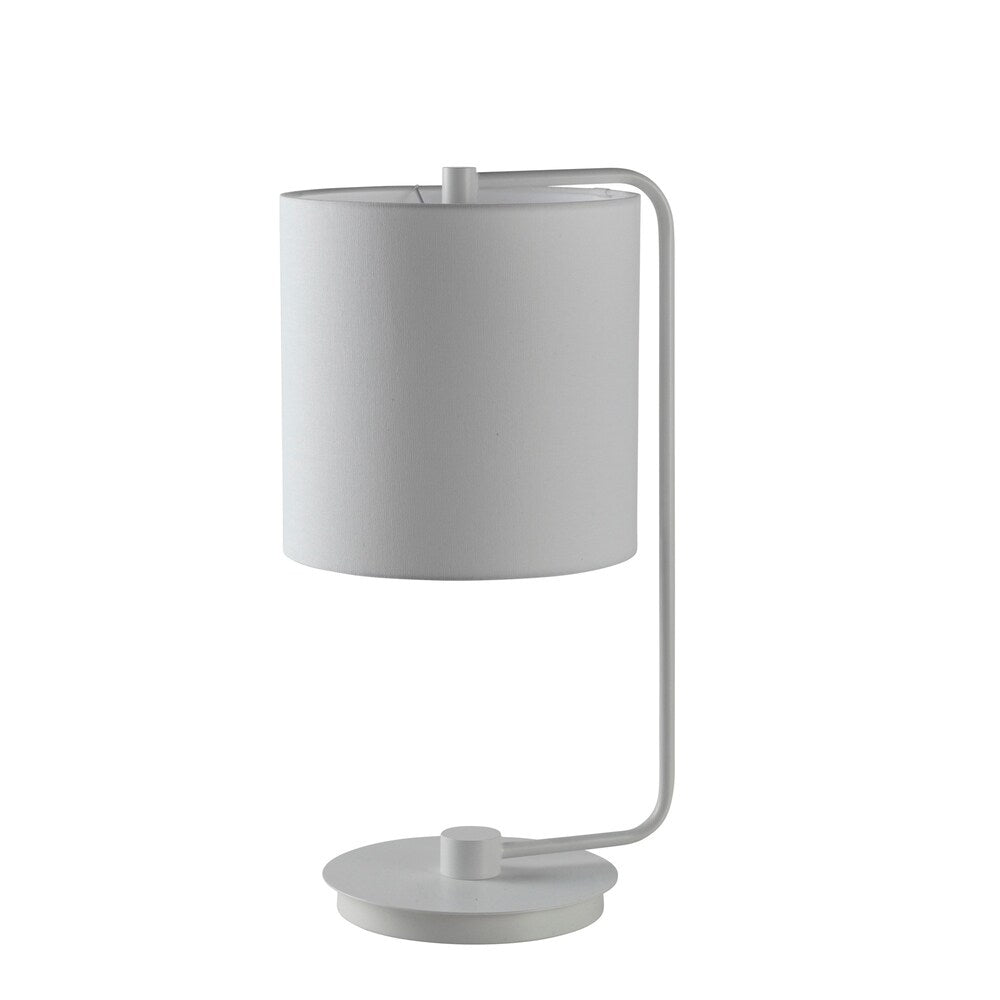 Metal Table Lamp, White, 21"
