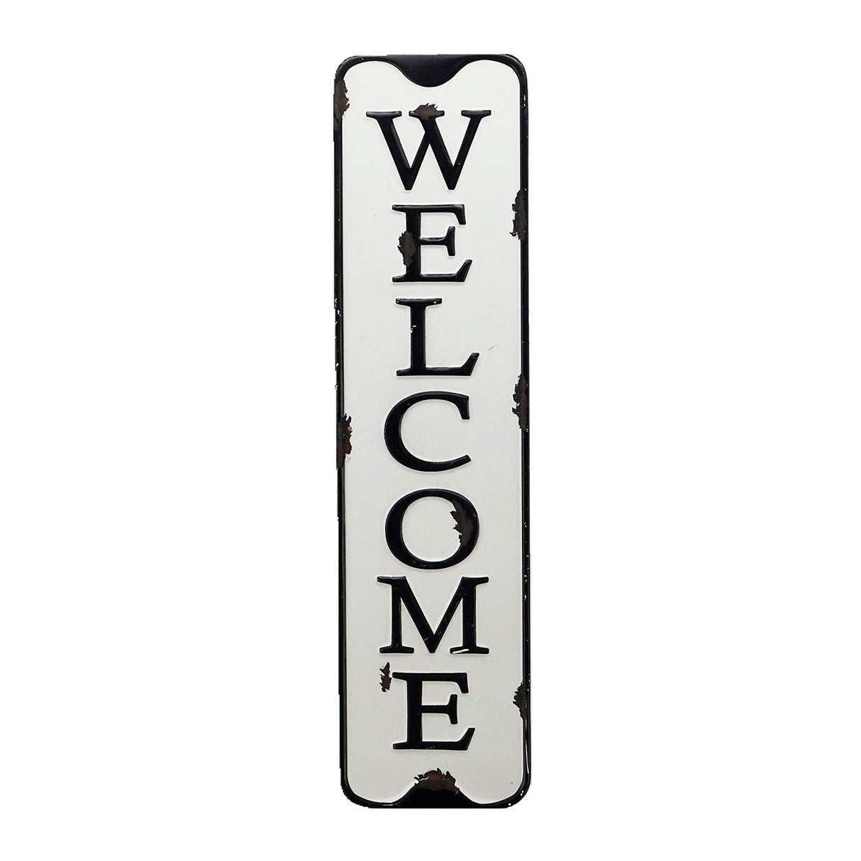 Metal Tin Sign Decor with Welcome Message