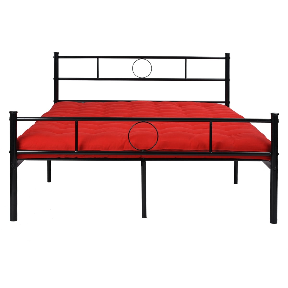 Metal Twin Bed Frame with Headboard & Footboard - Strong Steel Construction, Space-Saving Design, Easy Assembly
