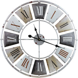 Metal Wall Clock (60 Diameters) Centurion Roman Numeral Hands Rustic