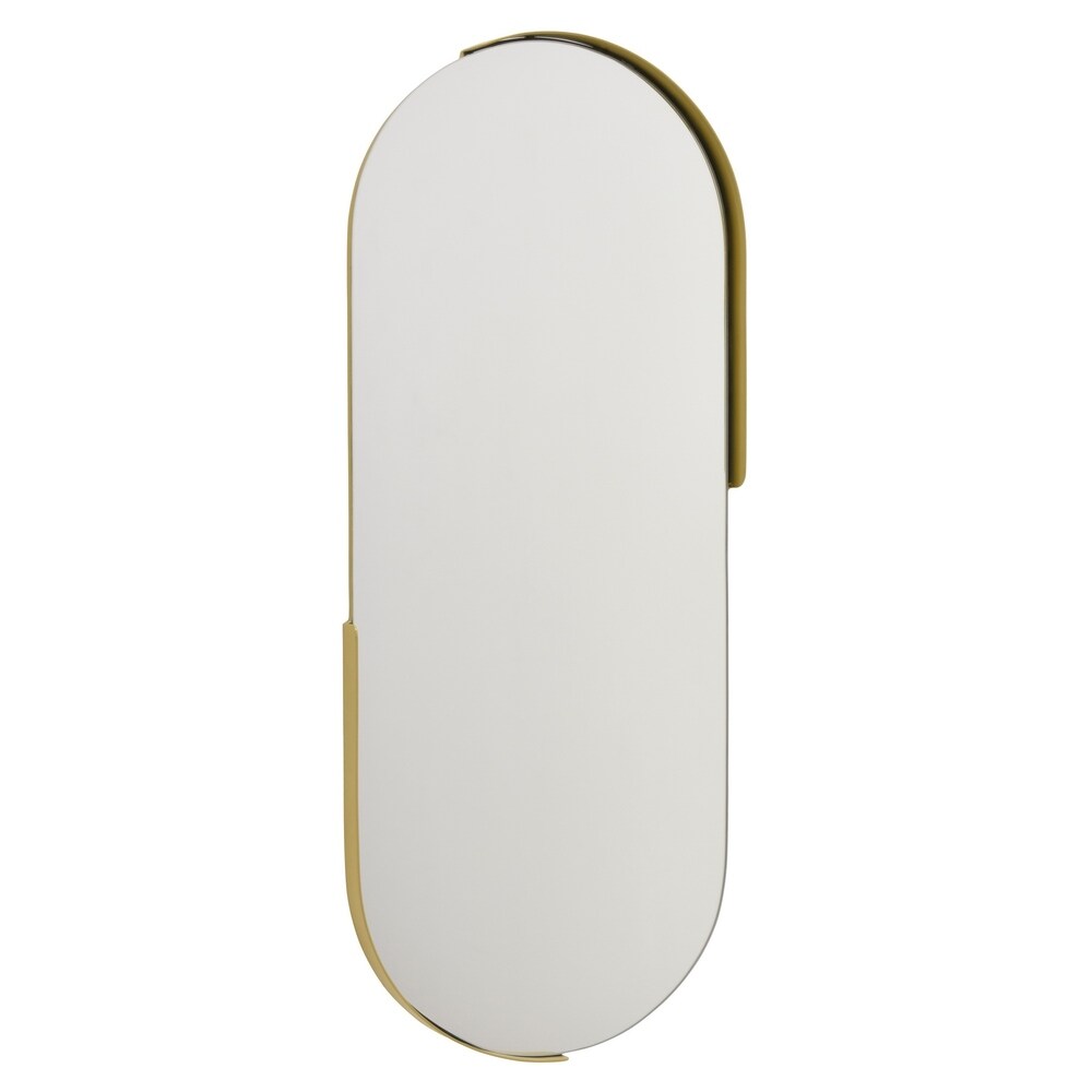 Metal Wall Mirror - Gold in Gold Metal 12in L x 1in W x 30in H