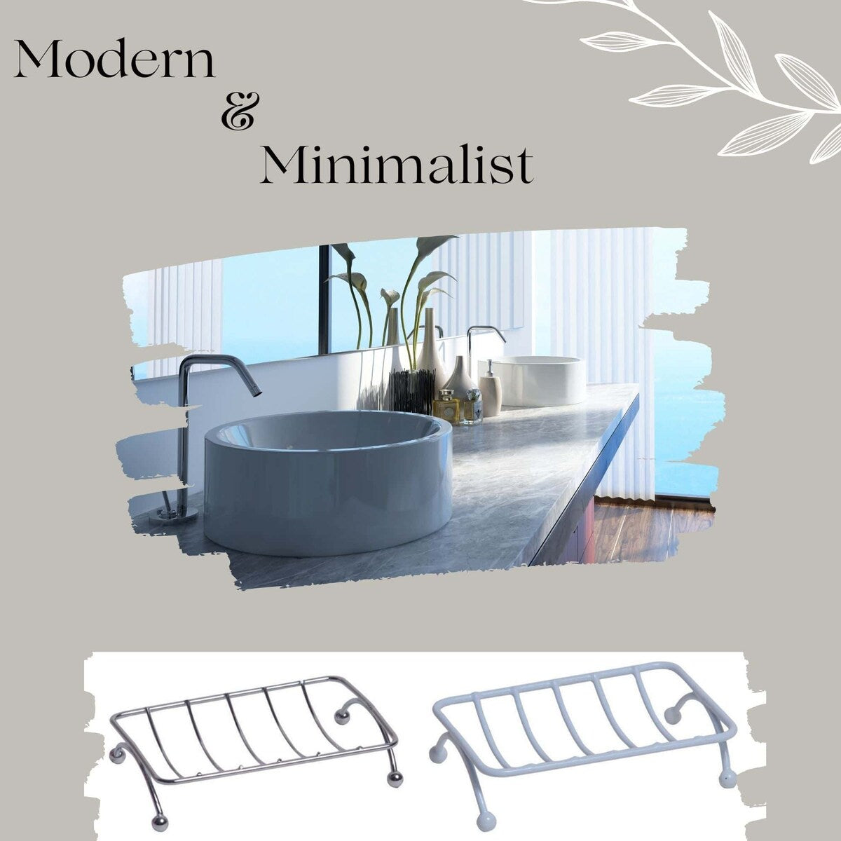 Metal Wire Soap Dish Holder Self-Draining