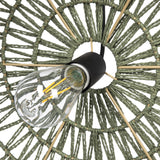 Open Weave Metal and Paper Rope Ceiling Light - 19.6"L x 19.6"W x 11.8"H
