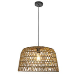 Open Weave Metal and Paper Rope Ceiling Light - 19.6"L x 19.6"W x 11.8"H