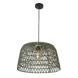 Open Weave Metal and Paper Rope Ceiling Light - 19.6"L x 19.6"W x 11.8"H