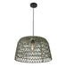 Open Weave Metal and Paper Rope Ceiling Light - 19.6"L x 19.6"W x 11.8"H