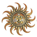 Metal and Polystone Frame Sun Plaque, Assortment of 3, Rustic Gold