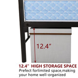 Metal bed frame platform with headboard and footboard, heavy duty and quick assembly, Full Black