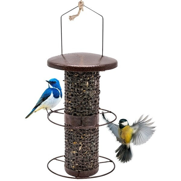Metal bird feeder