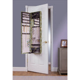 Metallic Floral Over the Door Jewelry Armoire Mirror