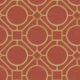 Metallic Silk Road Trellis Wallpaper, 27 feet long X 27 inchs Wide, Metallic Gold and Gray