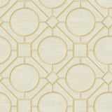 Metallic Silk Road Trellis Wallpaper, 27 feet long X 27 inchs Wide, Metallic Gold and Gray