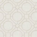 Metallic Silk Road Trellis Wallpaper, 27 feet long X 27 inchs Wide, Metallic Gold and Gray