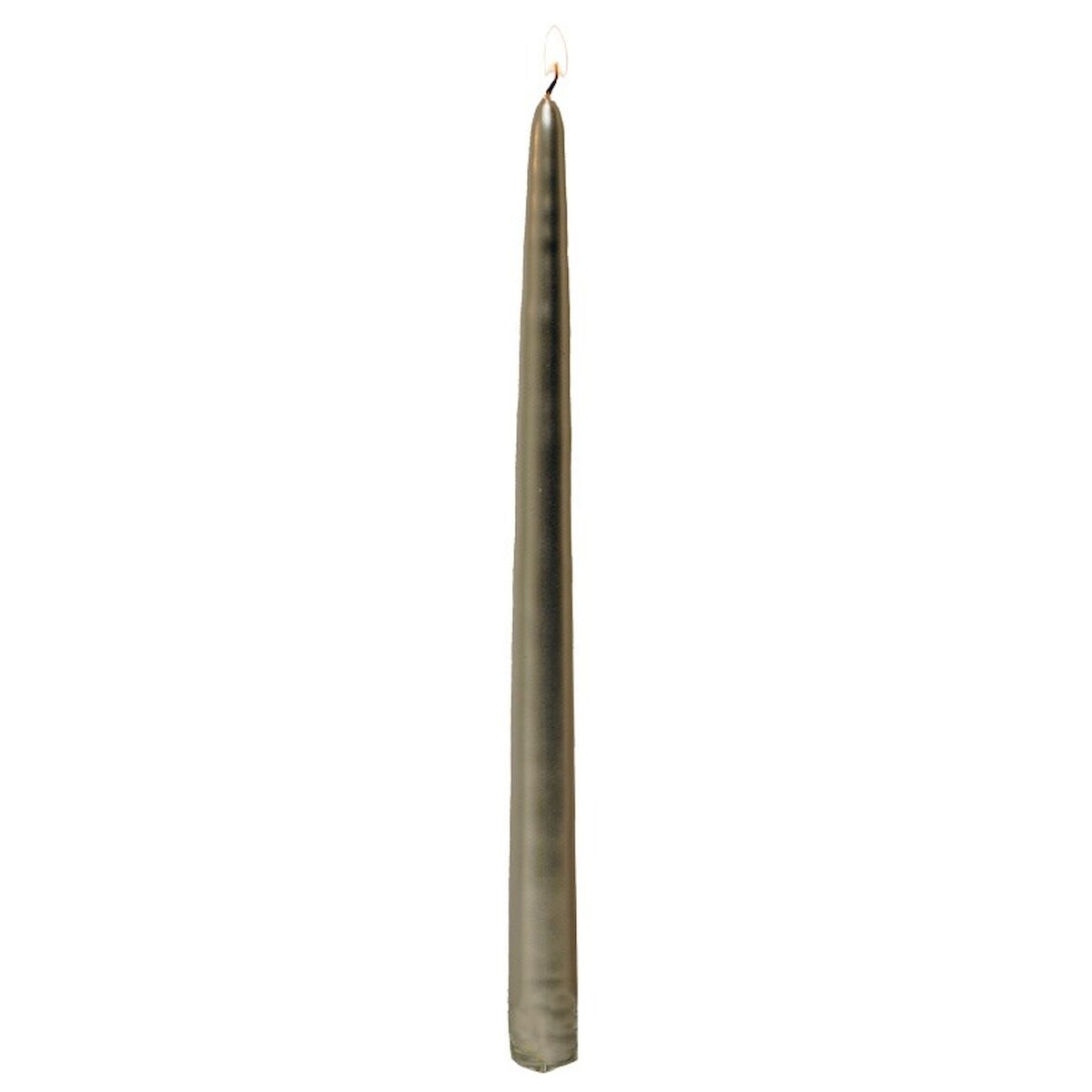 Metallic Silver Taper Candles (Set of 12)