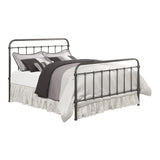 Metallic Twin Size Bed, Dark Bronze