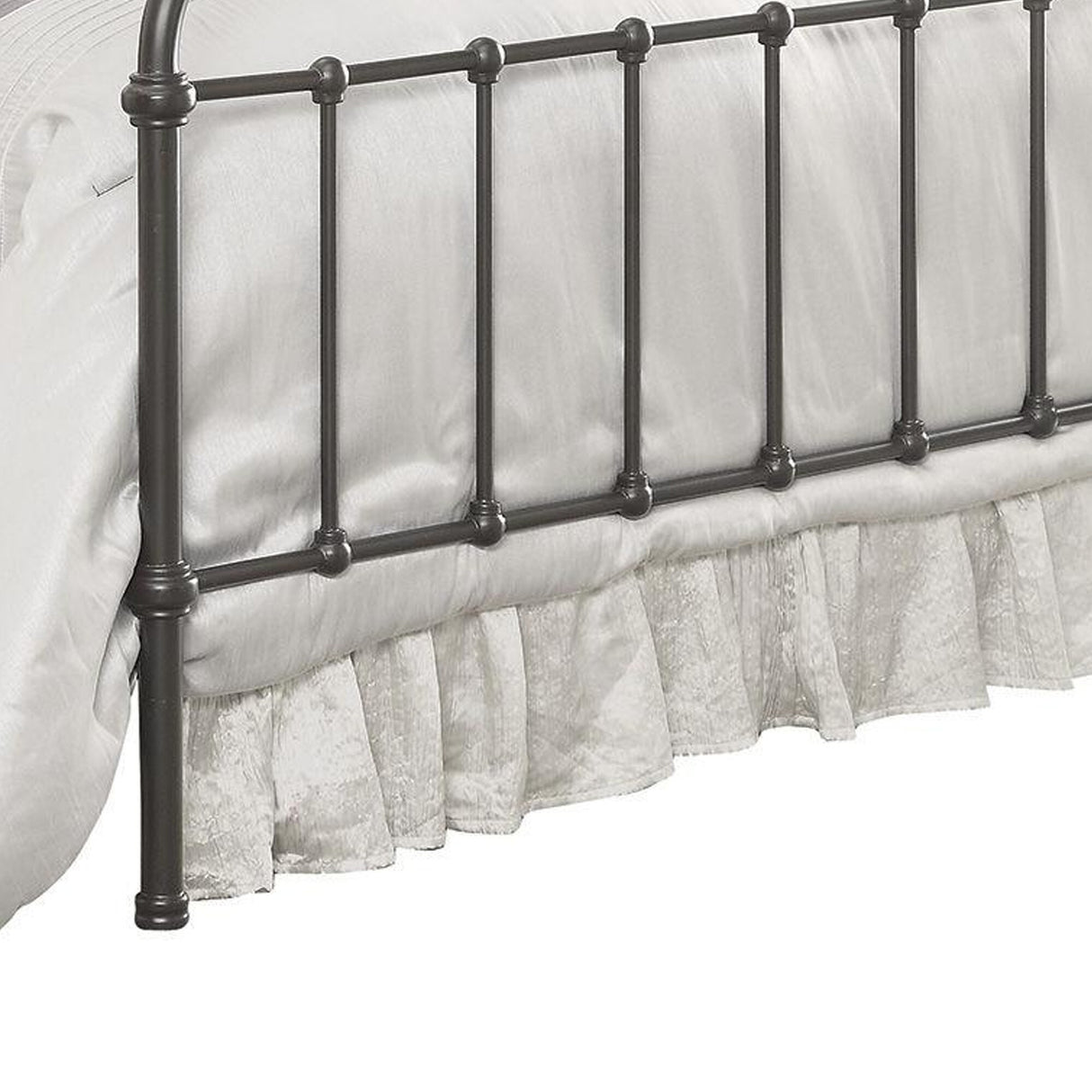 Metallic Twin Size Bed, Dark Bronze