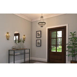 Metro Candelabra 1-light 6 in. Antique Bronze Finish Crystal Wall Sconce Small