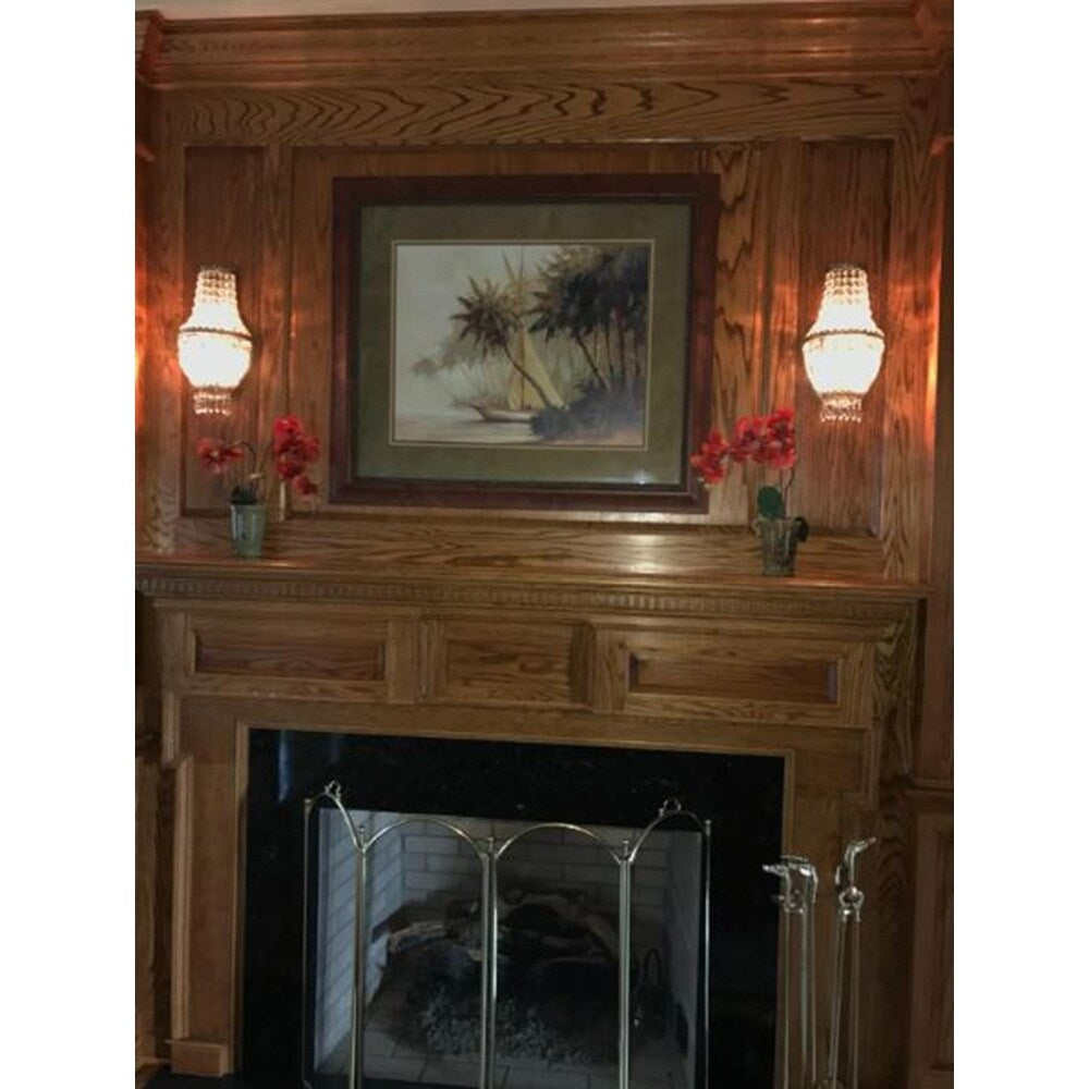 Metro Candelabra 1-light 6 in. Antique Bronze Finish Crystal Wall Sconce Small