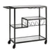 Metropolitan Mirrored Glass Top Metal Bar Cart by iNSPIRE Q Bold