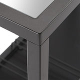 Metropolitan Mirrored Glass Top Metal Bar Cart by iNSPIRE Q Bold