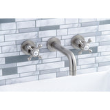 Kingston Brass Metropolitan Two-Handle 3-Hole Wall Mount Bathroom Faucet