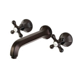 Kingston Brass Metropolitan Two-Handle 3-Hole Wall Mount Bathroom Faucet