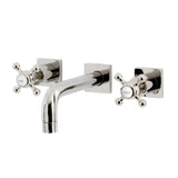 Kingston Brass Metropolitan Two-Handle 3-Hole Wall Mount Bathroom Faucet