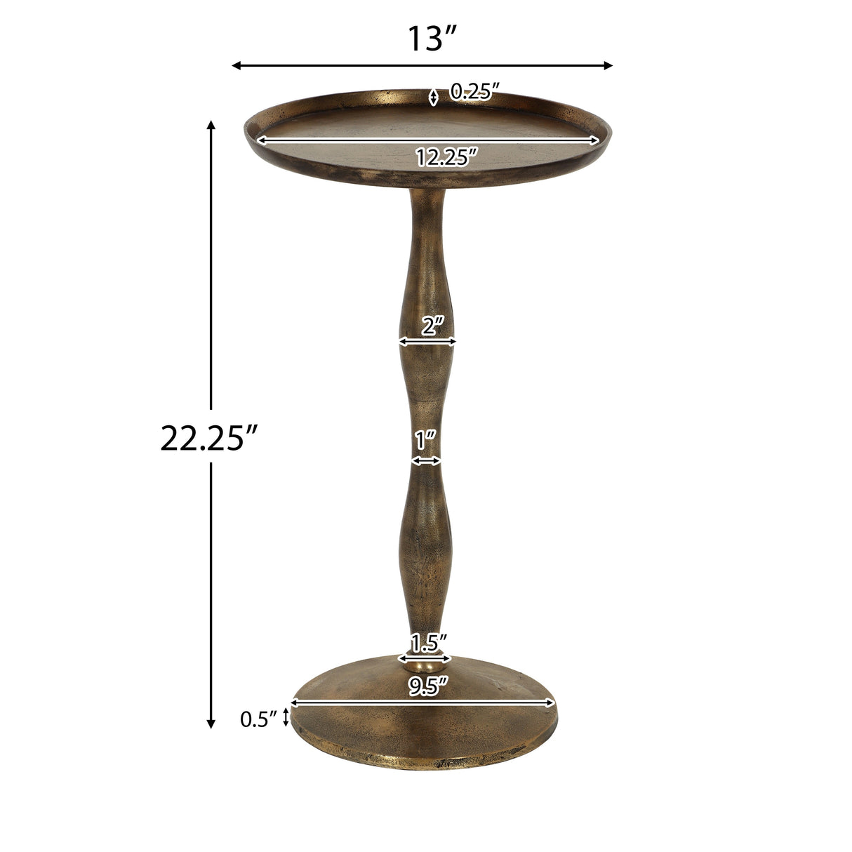 Metter Indoor Aluminum Handcrafted Accent Table by Christopher Knight Home