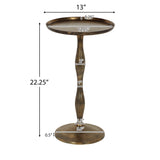 Metter Indoor Aluminum Handcrafted Accent Table by Christopher Knight Home