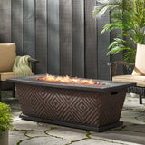 Meyer Outdoor 50,000 BTU Lightweight Concrete Rectangular Fire Pit (No Tank Holder) by Christopher Knight Home
