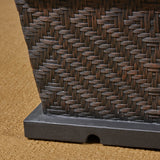 Meyer Outdoor Wicker/Concrete 56-inch 50,000 BTU Fire Pit by Christopher Knight Home