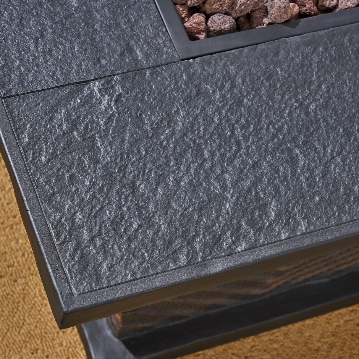 Meyer Outdoor Wicker/Concrete 56-inch 50,000 BTU Fire Pit by Christopher Knight Home