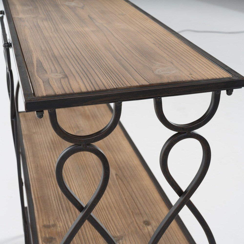 Mia Modern Industrial 2 Shelf Firwood Bookcase by Christopher Knight Home - 33.50" W x 12.00" D x 34.00" H