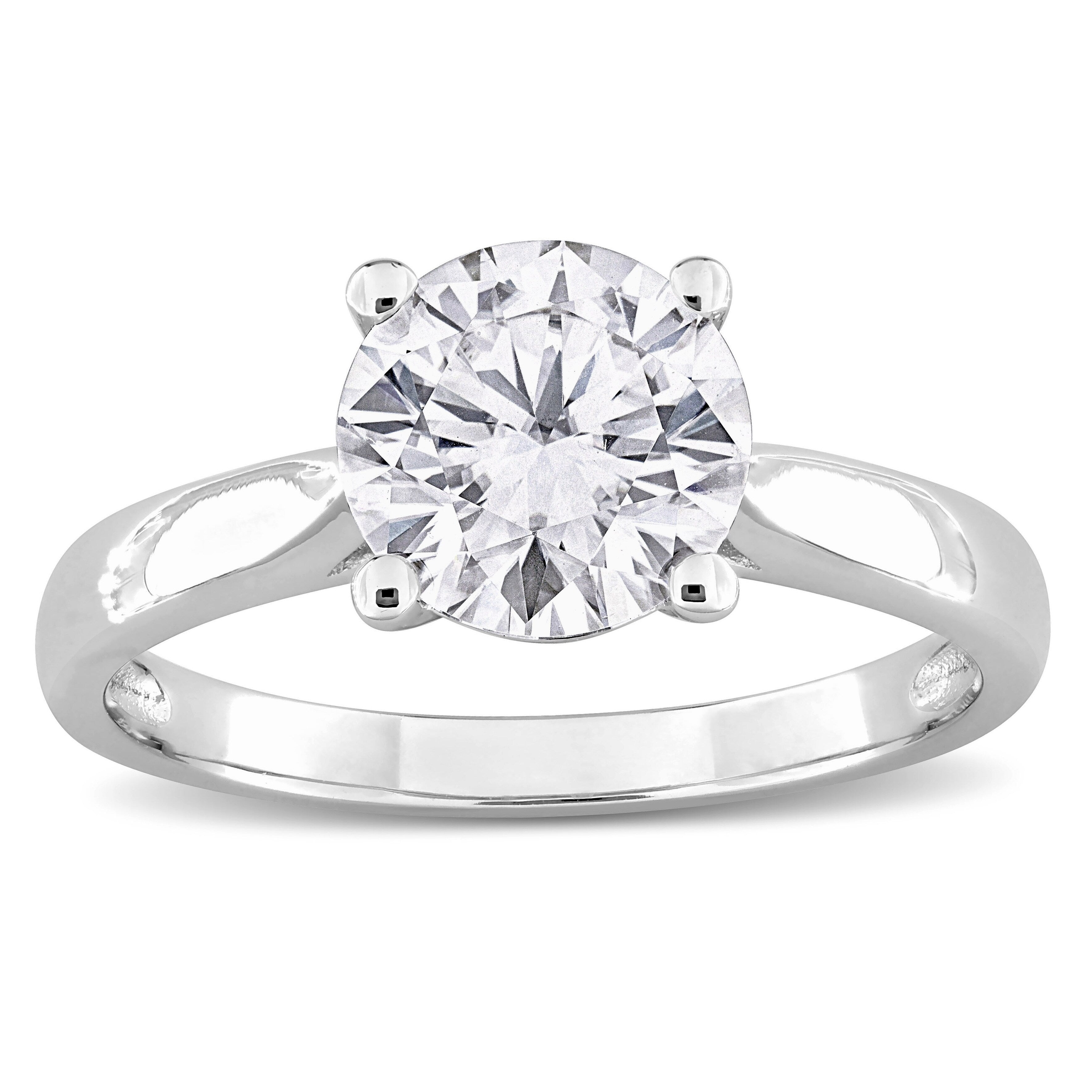 Miadora 1 4/5ct DEW Round-cut Created Moissanite Solitaire Ring in Sterling Silver