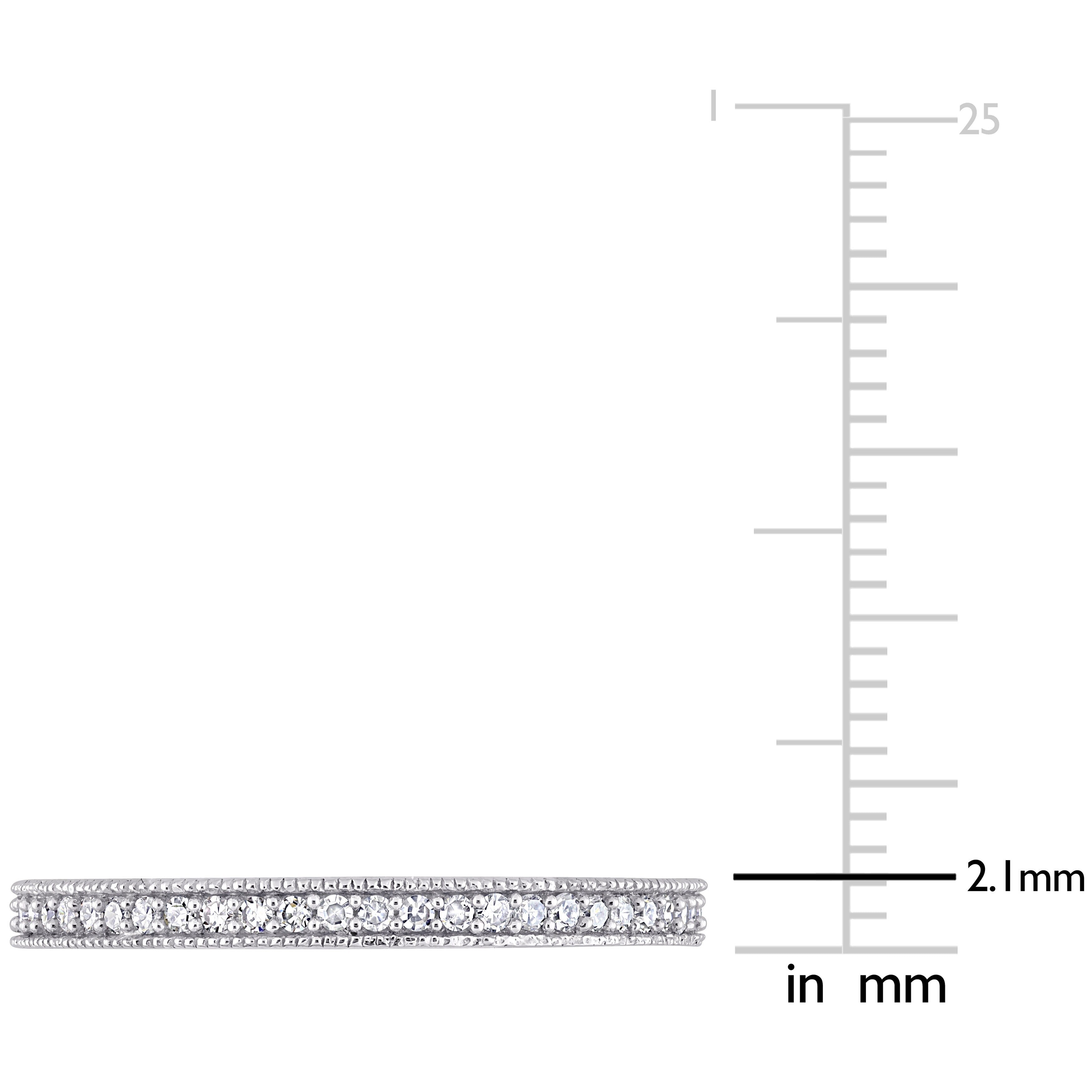 Miadora 1/4ct TDW Diamond Stackable Full-Eternity Band in 14k White Gold