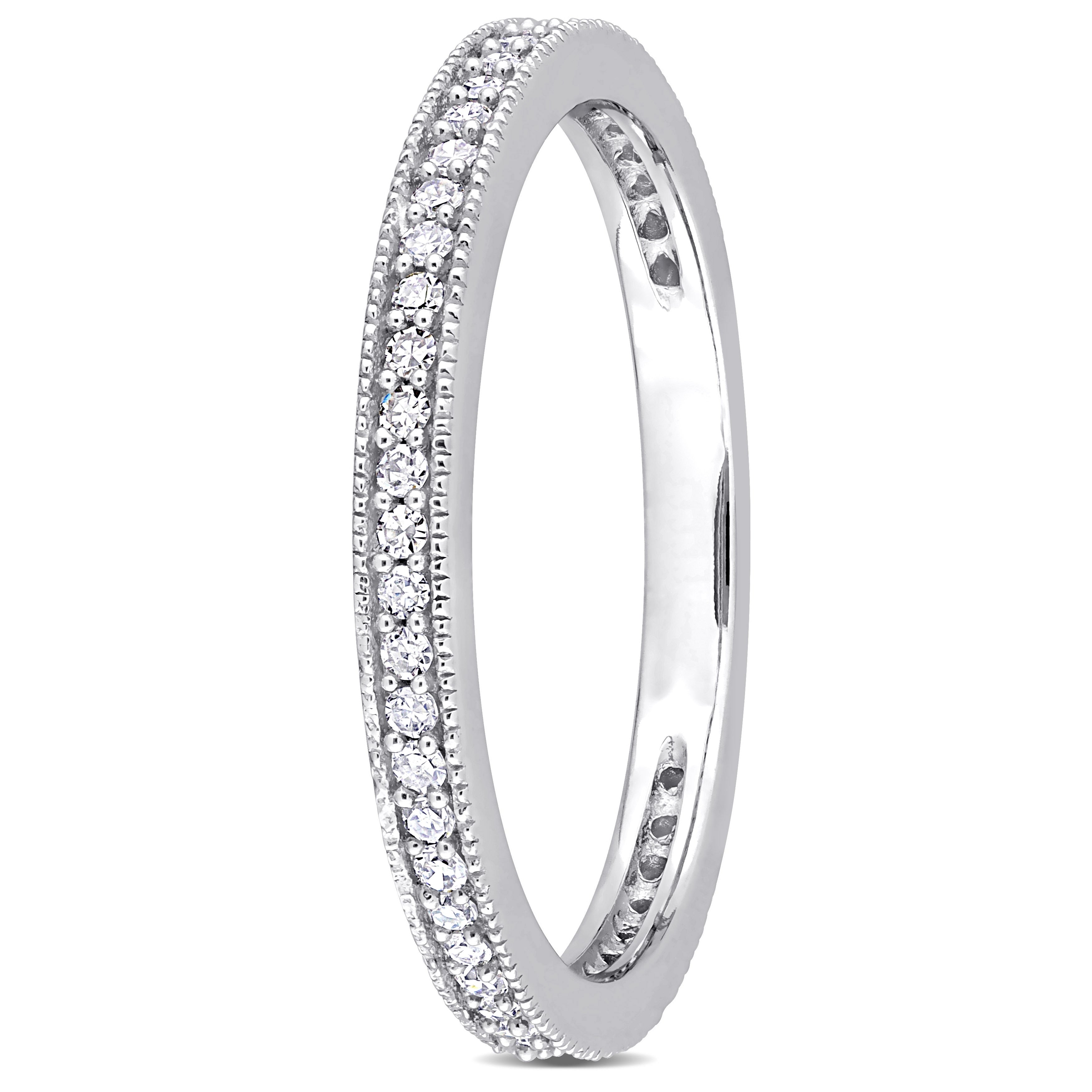 Miadora 1/4ct TDW Diamond Stackable Full-Eternity Band in 14k White Gold