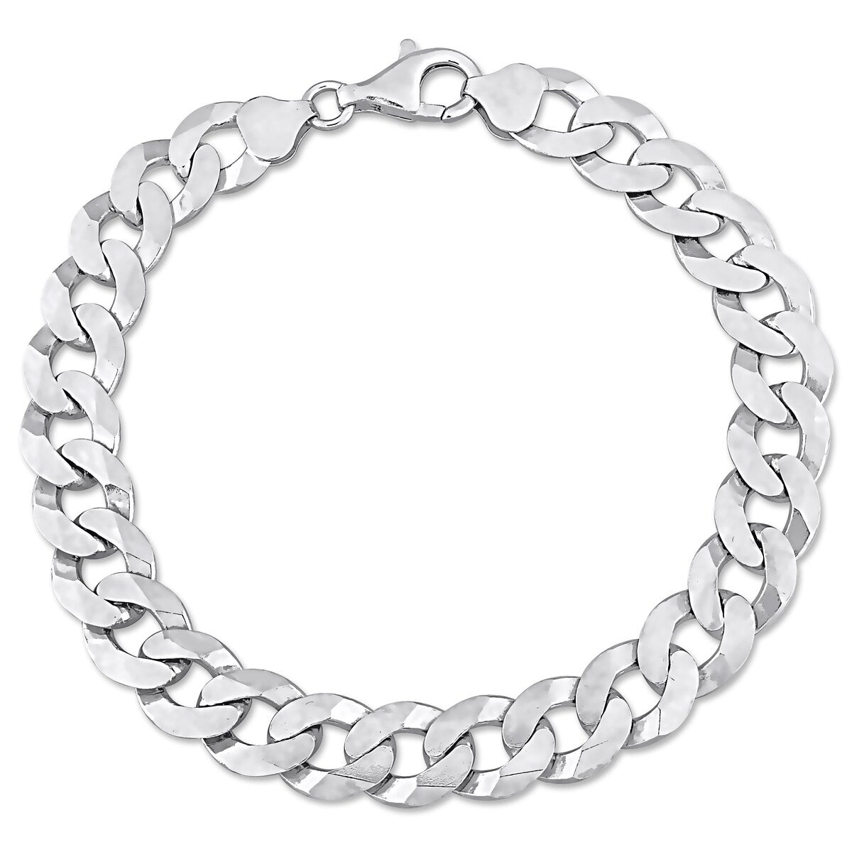 Miadora 10.2mm Curb Link Chain Bracelet Sterling Silver- 9 in