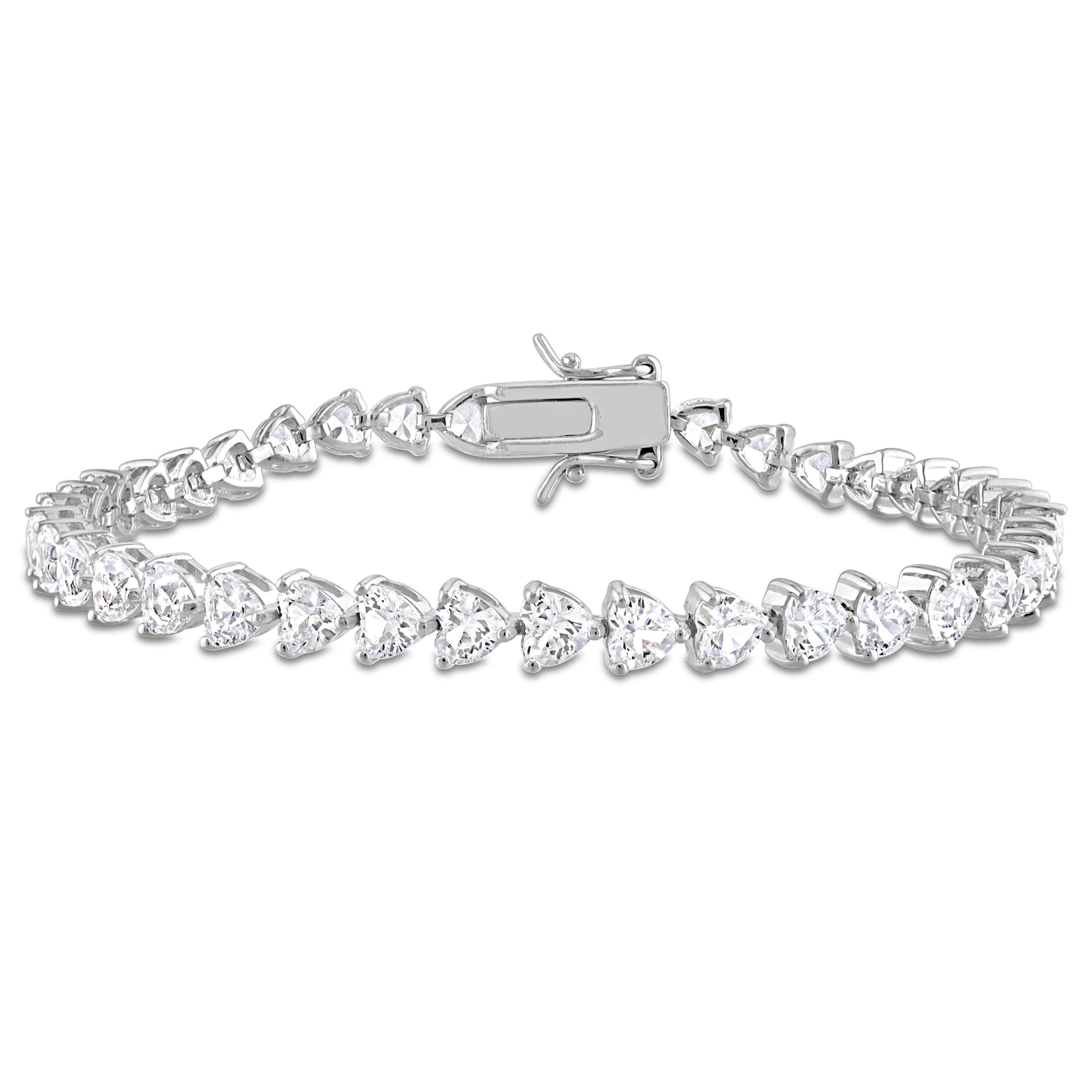 Miadora 10ct TGW Created White Sapphire Bracelet in Sterling Silver