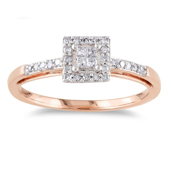Miadora 10k Gold 1/5ct TDW Diamond Ring