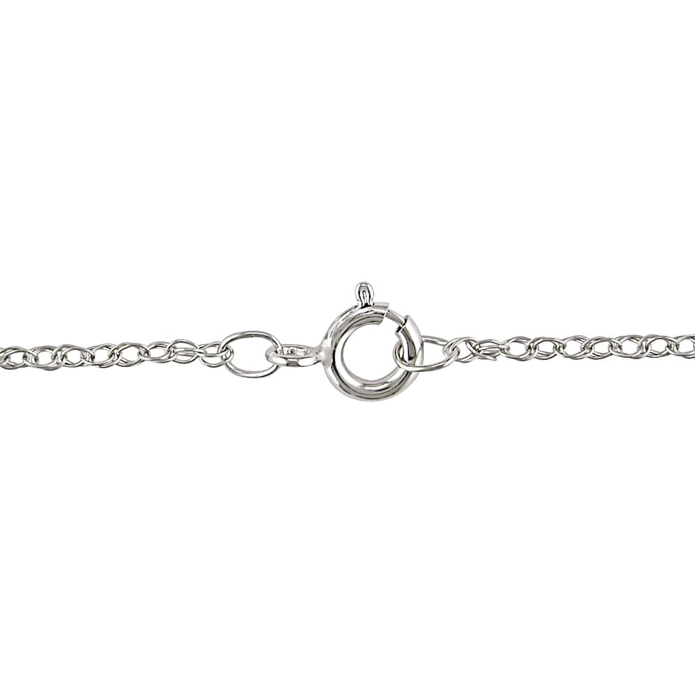 Miadora 10k White Gold Aquamarine and Diamond Heart Necklace