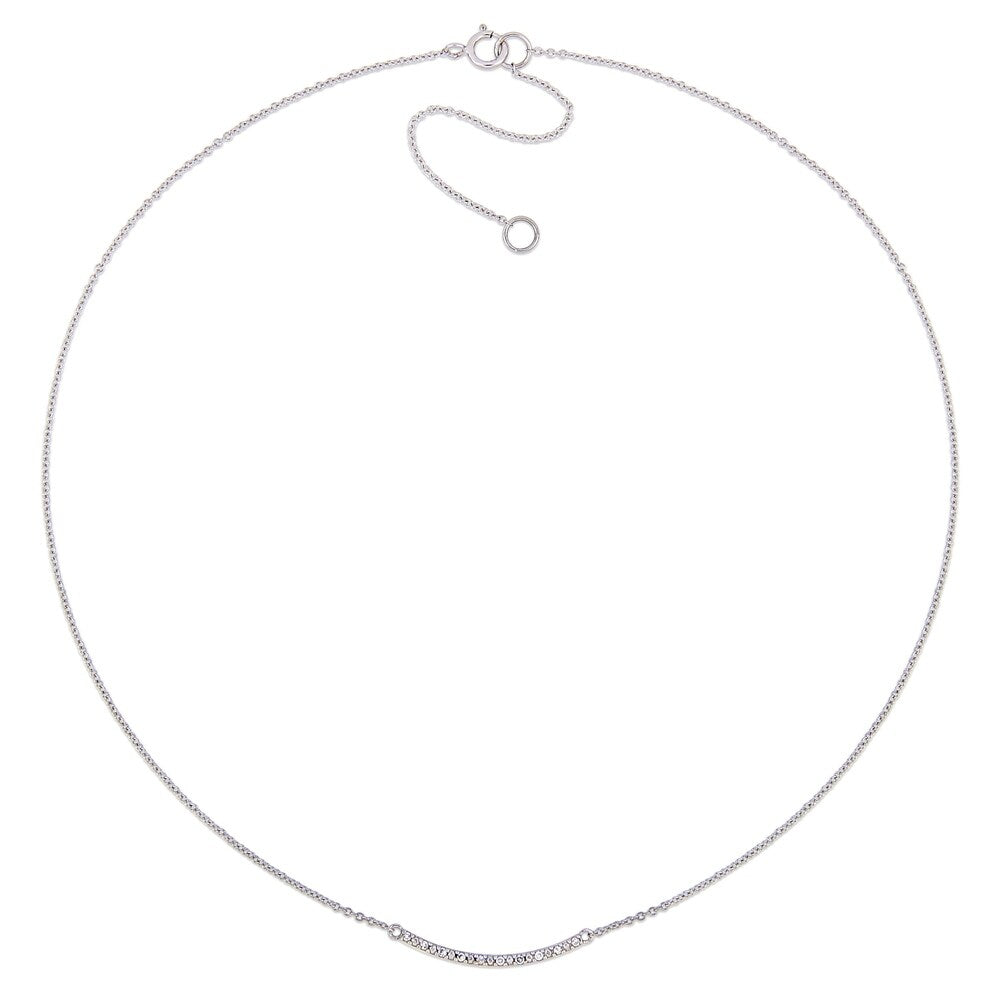Miadora 10k White Gold Diamond Accent Children's Stationed Bar Necklace