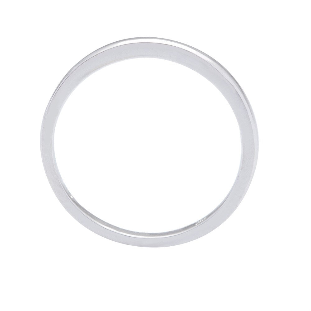 Miadora 10k White Gold High Polished Ladies Wedding Band