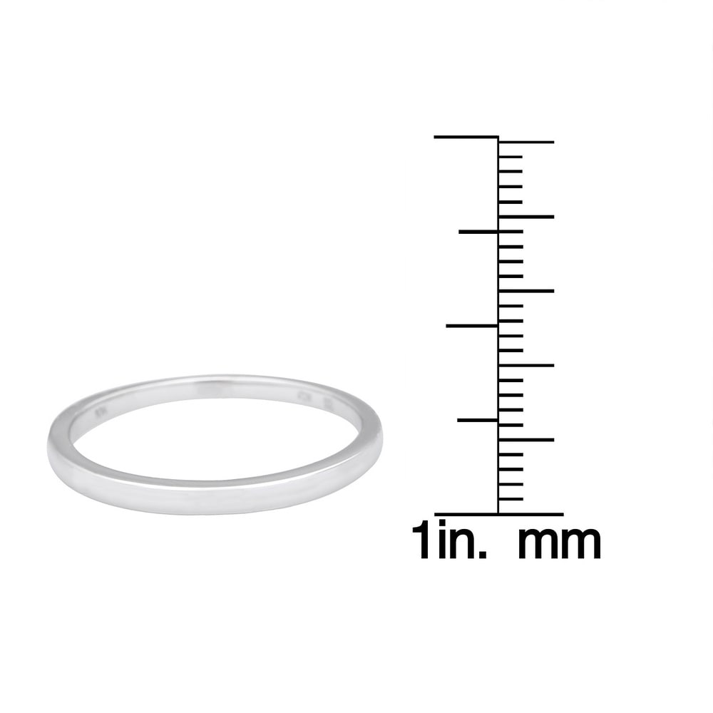 Miadora 10k White Gold High Polished Ladies Wedding Band
