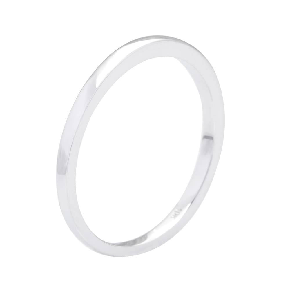 Miadora 10k White Gold High Polished Ladies Wedding Band