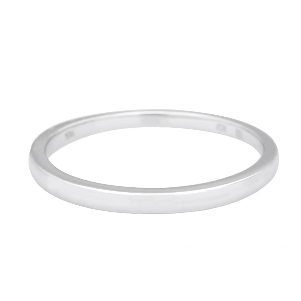 Miadora 10k White Gold High Polished Ladies Wedding Band
